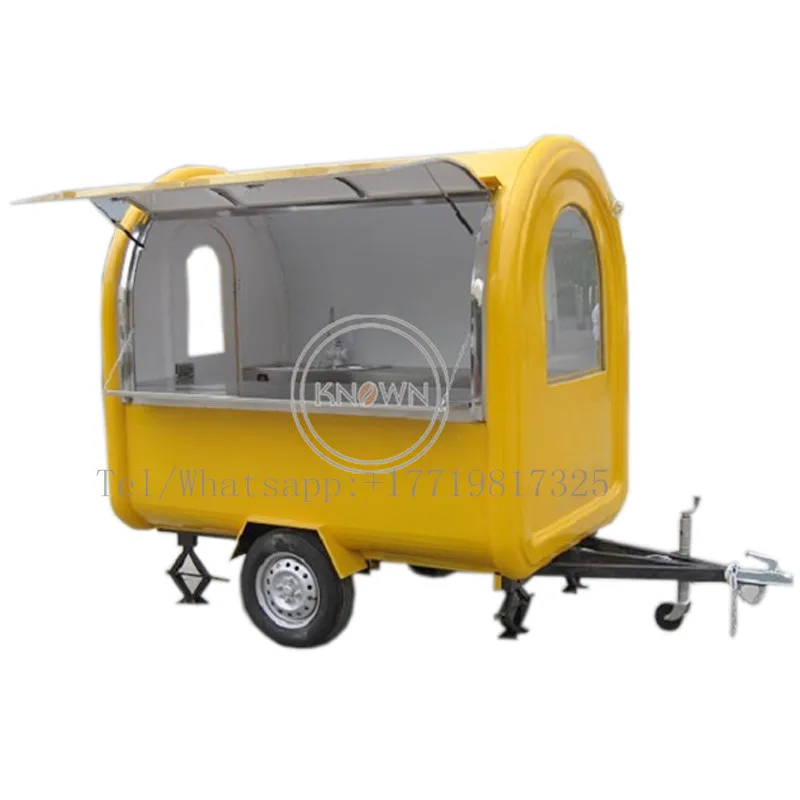 

220CM Long Food Cart Mobile Hot Dog Carts Fast Food Truck Pri