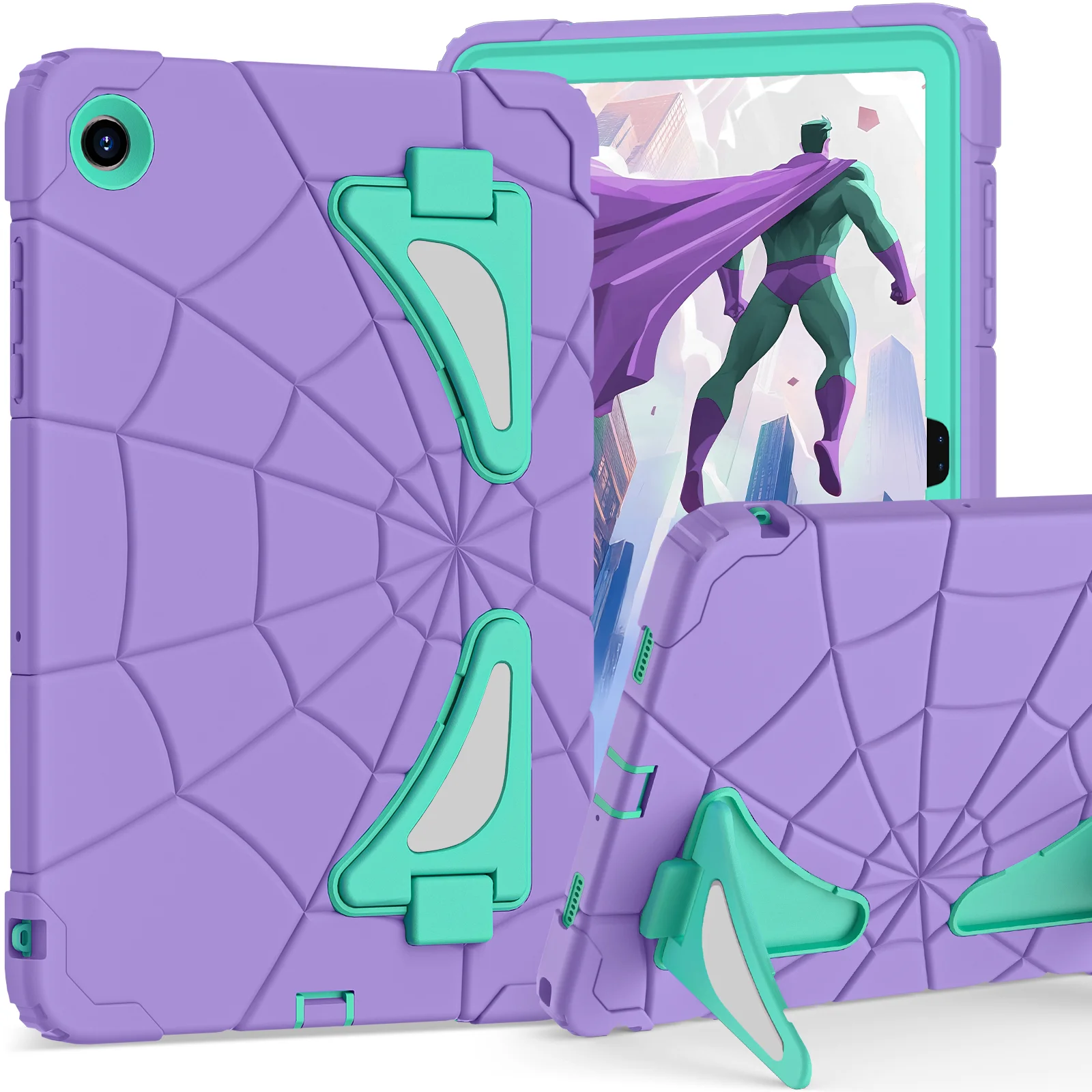 Kids Rugged Case Universal For Samsung Galaxy Tab A11 A9 8.7 inch SM-X133 X135 SM-X110 X115 X117 Built-in Kickstand Armor Cover