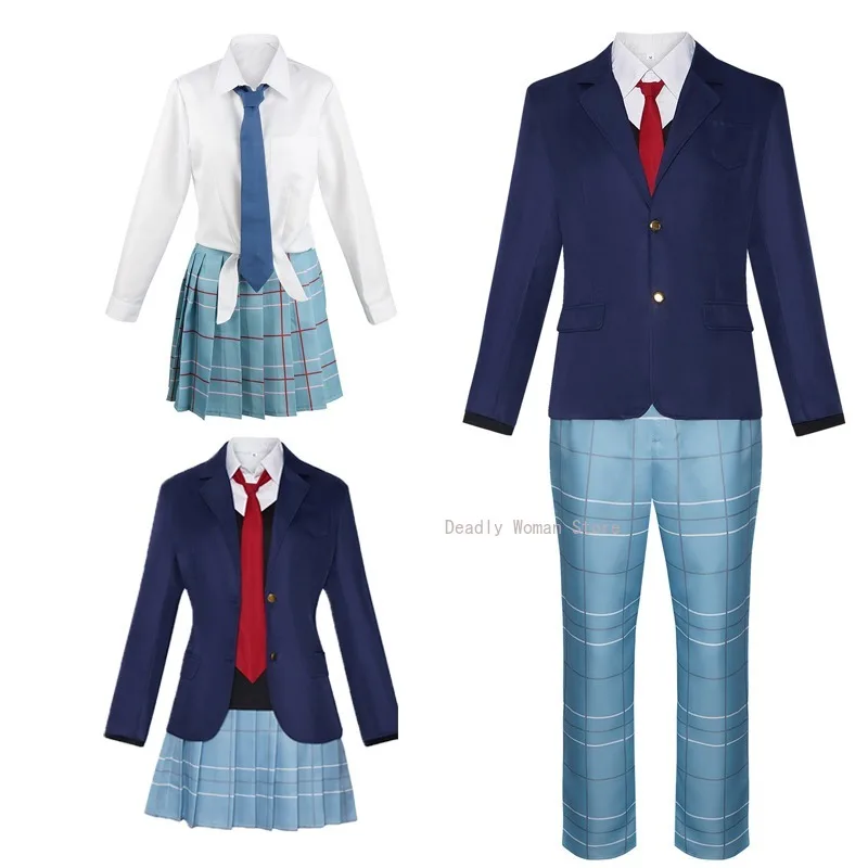 

Anime My Dress Up Darling Marin Kitagawa Gojo Wakana Cosplay Costume Wig JK School Uniform Halloween Outfits Size XS-3XL