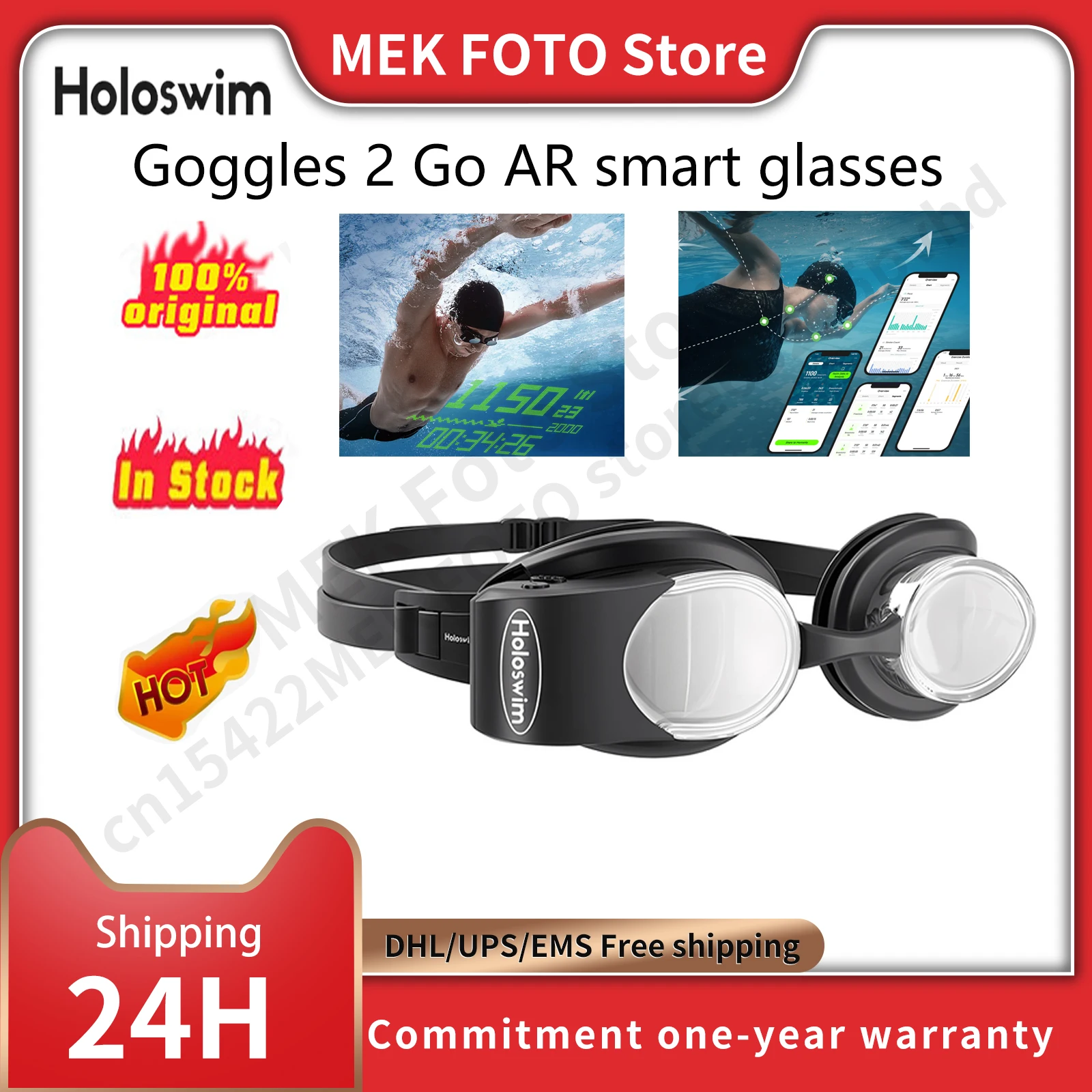 Holoswim AR gafas de natación inteligentes 2 Go AR gafas inteligentes Holoswin 2 Go AR gafas de natación inteligentes antivaho profesionales