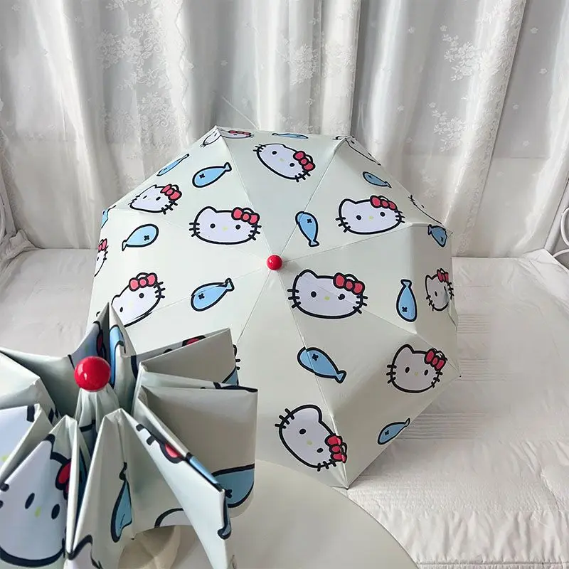 

Sweet Hello Kitty Umbrella Kawaii Sanrio Anime Sunshine Rain Dual Automatic Sun Umbrella Cartoon Cute Uv Protection Toys for Kid
