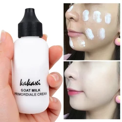 50ml Lazy Facial Liquid Foundation Goat Milk Full Coverage Waterproof Tonal Cream Base Primer Makeup Brightening Korean Cosmetic