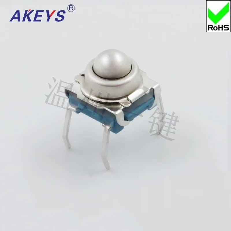 10 PCS TS-F007 7*7 Metal Steel Ball Reset Switch DIP Type 4 Pin Tactile Switch