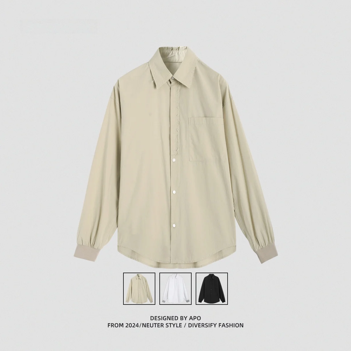 

Men's Premium Color irt Pure Combed Cotton Turn-down Collar Summer Slim Fit Long Sve Casual Busin irt