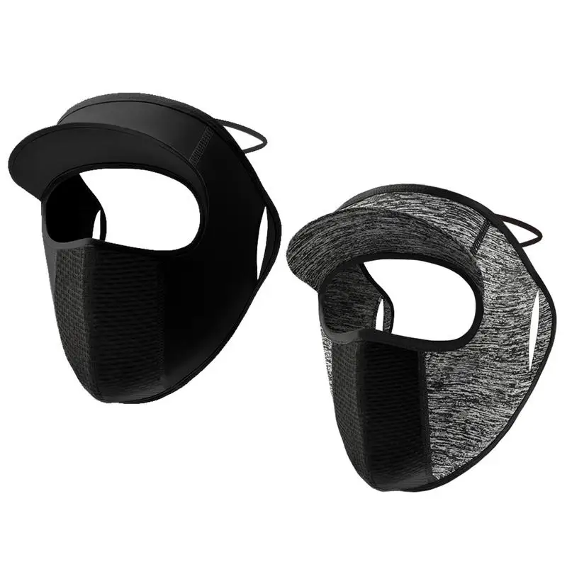 Sun Protection Face Covering Breathable Head Cover Sun Protection Anti-UV Summer Head Cover With Ear Loop And Brim For Outdoor