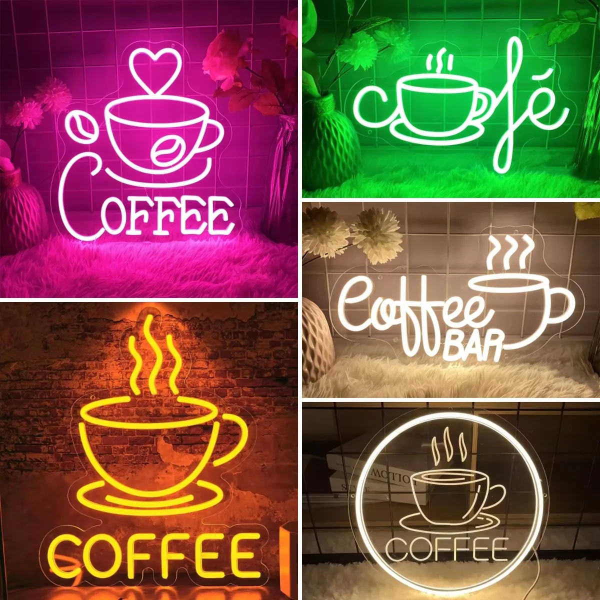 

Coffee neon sign Coffee Shop Neon LED Sign for Cafe Cafeteria Restaurant luminous business signs Home wall decorations lights