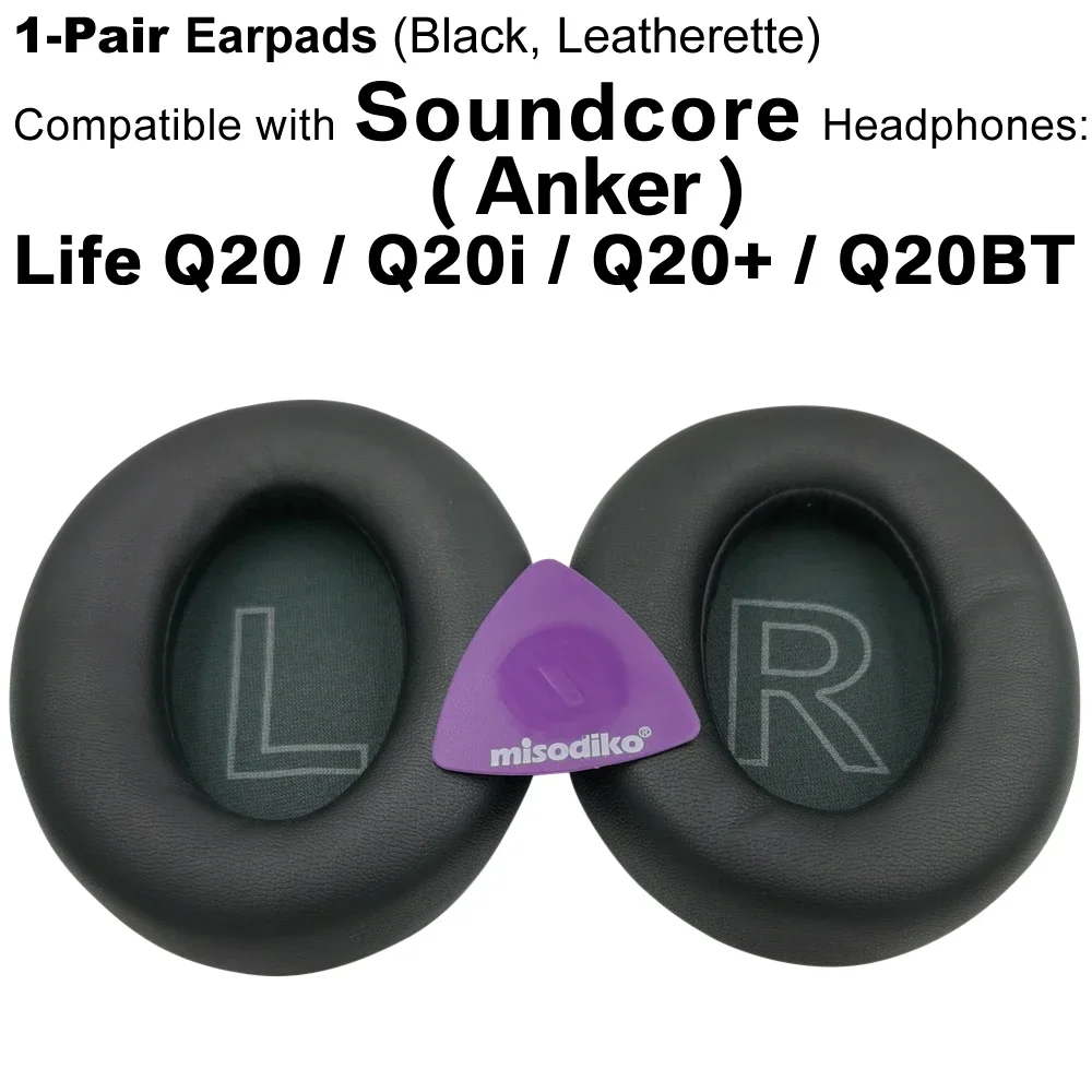 misodiko Earpads Replacement for Soundcore by Anker Life Q20, Q20+, Q20i, Q20BT Headphones