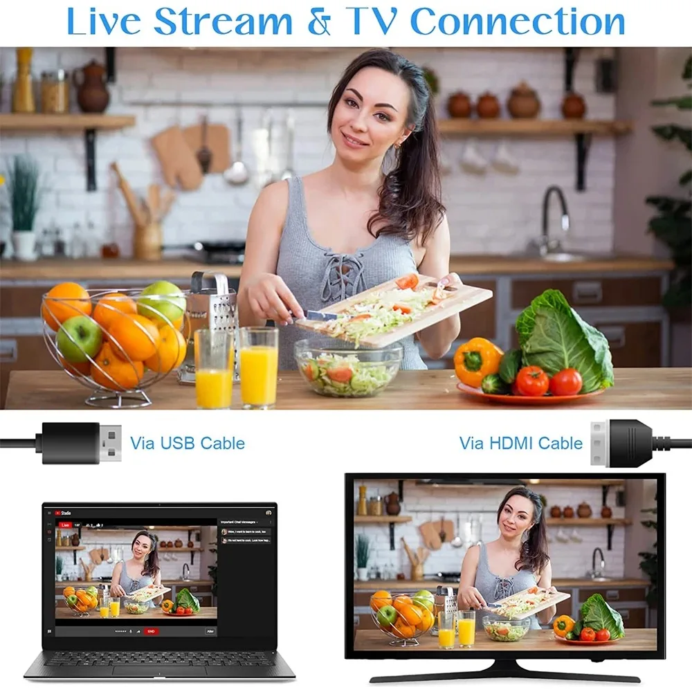 Caméras vidéo 6K pour la photographie 64MP WiFi Webcam en direct caméscope Zoom numérique 18X caméra d'enregistrement Vlog pour Tiktok YouTube