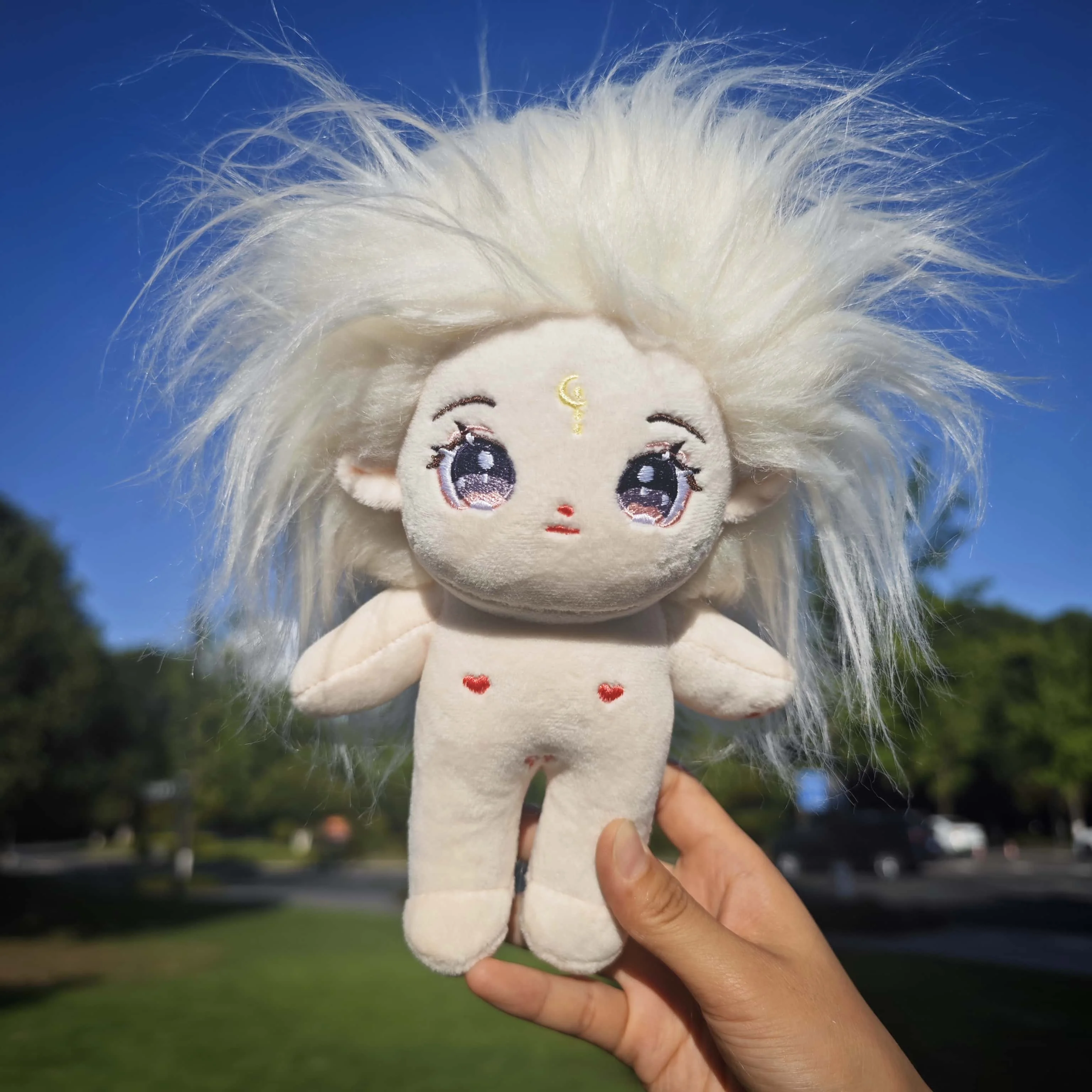 Poupée en coton originale de 20 cm, poupée en peluche habillée mignonne, poupée portable, cadeau pour filles et enfants, anniversaire, cadeau de vacances, poupée mignonne