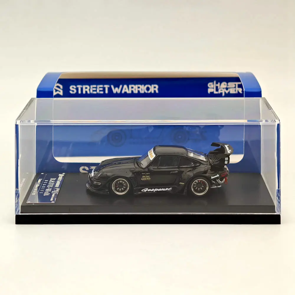 Street WARRIOR SW 1/64 for RWB 993 Black Sport Car Diecast vehicle toy models Collection Auto Gift