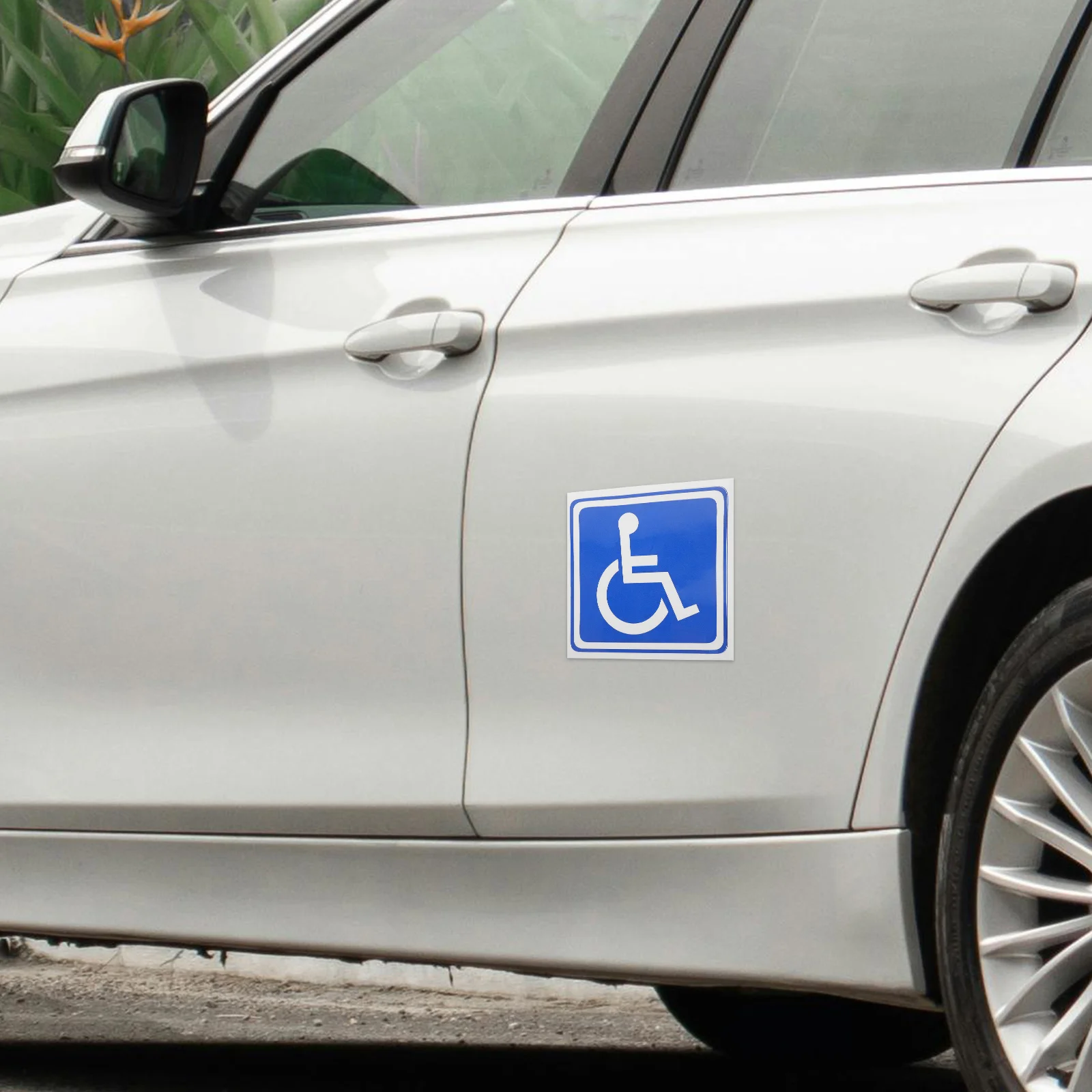 Autocollants de signe de fauteuil roulant pour handicapés, autocollant de voiture, ongles auto-adhésifs pour fenêtre de maison, 5 feuilles