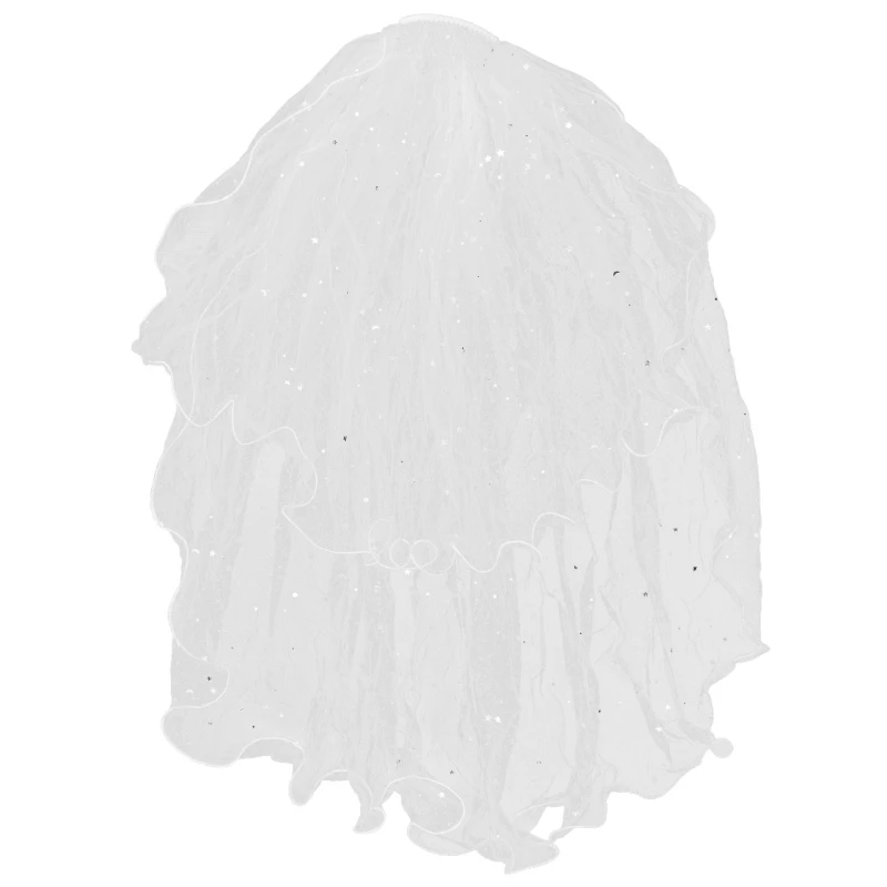 

White Bridal Veil Wedding Short Veil with Comb Engagement Veil Headdress