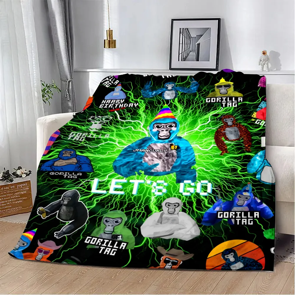 Fshion Anime Game Gorilla tag Printed Blanket Picnic Blankets Warm Blanket Soft Comfortable Blanket Home Travel Birthday Gift