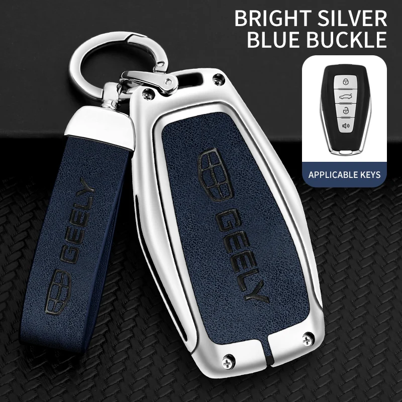 Zinc alloy car key cover is suitable for Geely Coolui X6 Geometry c Emgrand Global kulrey Hawk GX7 Jiaji smart key accessories
