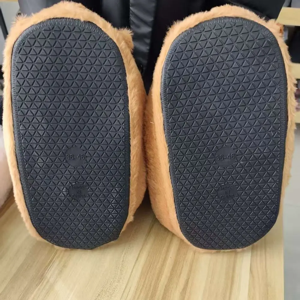 

Houseshoes Panda Capybara Slippers Homewear Cartoon Penguin Furry Slippers Cute Anti-slip Winter Cotton Shoes Women Men