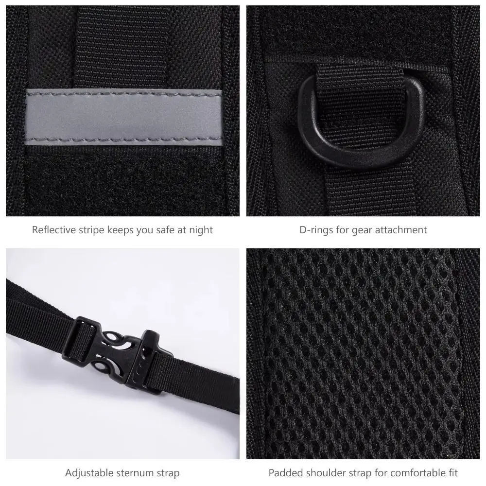 Bag Accessories Black Backpack Straps Oxford Cloth Shock Absorption Replacement Strap Bags Shoulder Strap Climbing Hiking