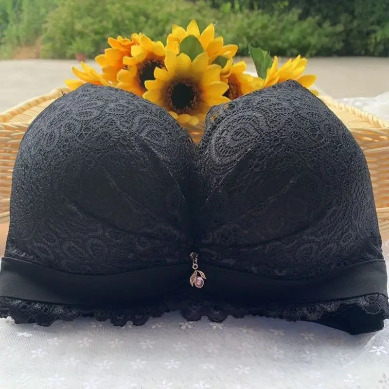 Thickened and extra thick 28CM specialized gathering bra without steel ring, extra thick bra with extra breasts, sexy lingerie