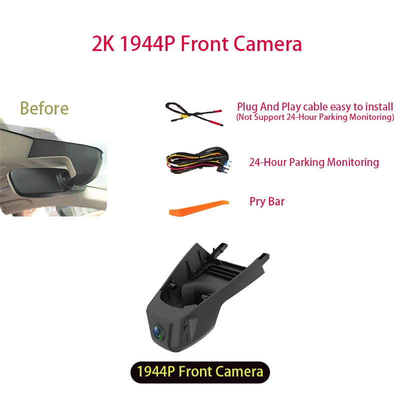 Plug & Play 1K 2K Wifi Dashcam Camera Auto DVR voor Volkswagen VW Golf Polo Touran Passat B8 Tiguan Sharan Jetta 2015-2026