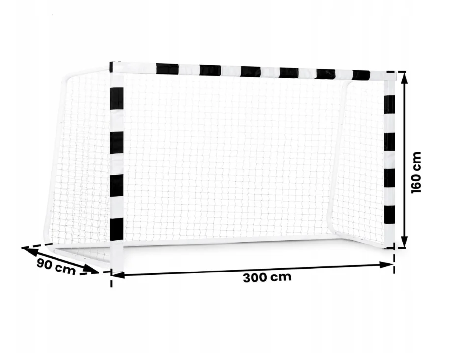 Football goal 300cm X 200 X 90cm Fussballtor Grob  Fussballtore Fur Garten Kinder- Metal