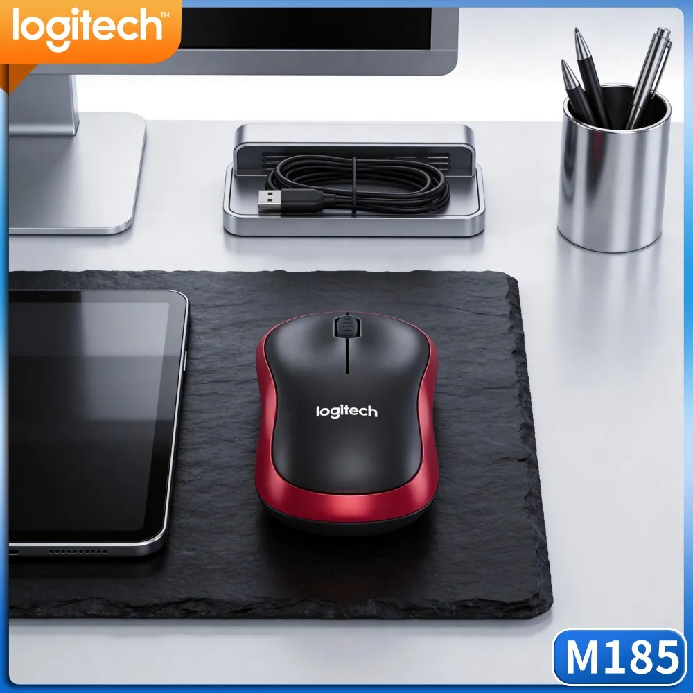 Logitech M185 Mini Wireless Mouse, Durable Shell, Quick Response, Plug And Play For Mobile Laptop Daily Use