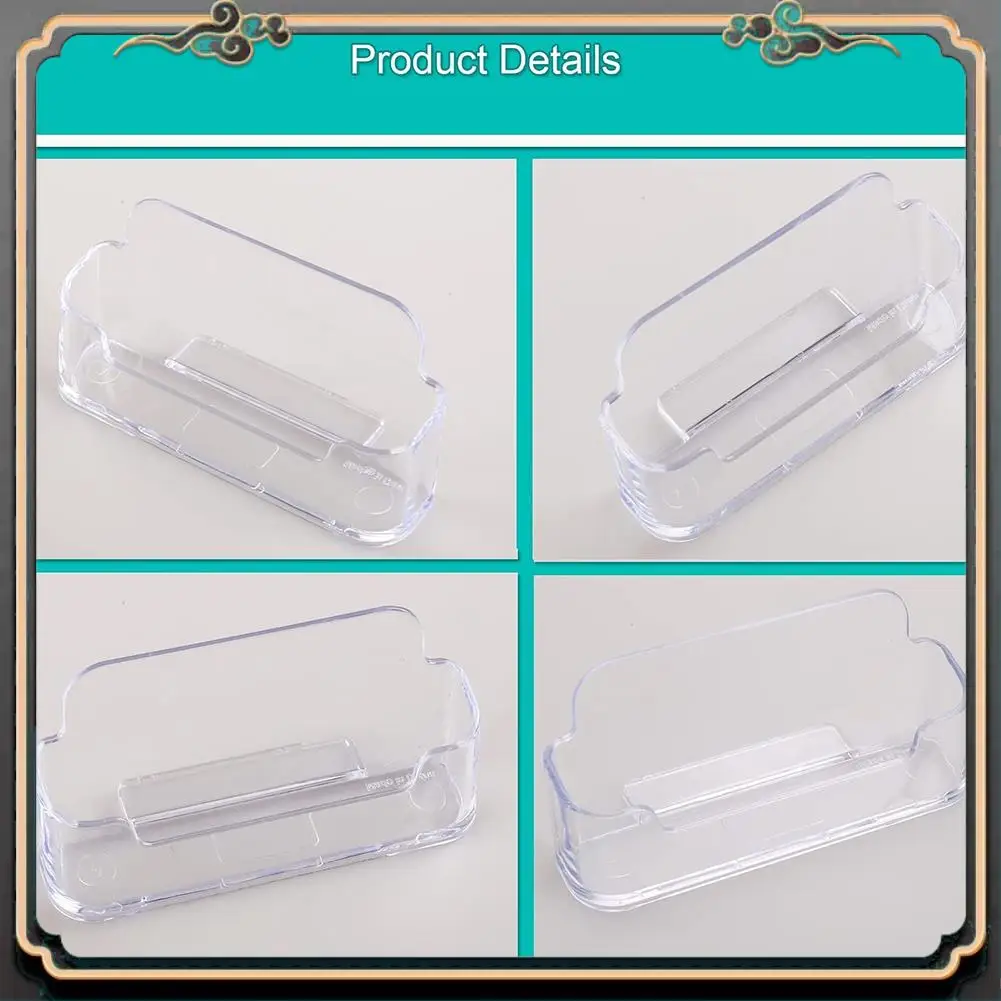 ASMA-8 Pack Business Card Holder For Desk,Acrylic Clear Business Card Holder Stand,Business Card Display, Fits 30-50 Cards