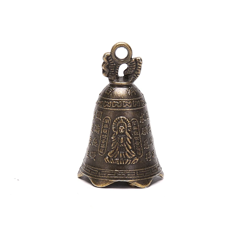 1PC antique bell mini brass copper sculpture pray guanyin bell shui feng bell invitation buddha buddhism guanyin bell home decor