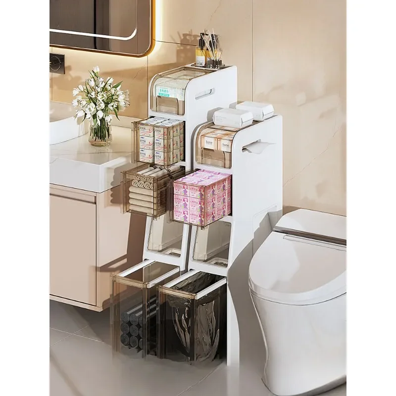 

Best Waterproof and Moisture-proof Bathroom Seam Storage Cabinet Without Installation of Toilet Floor Toilet Storage Rack