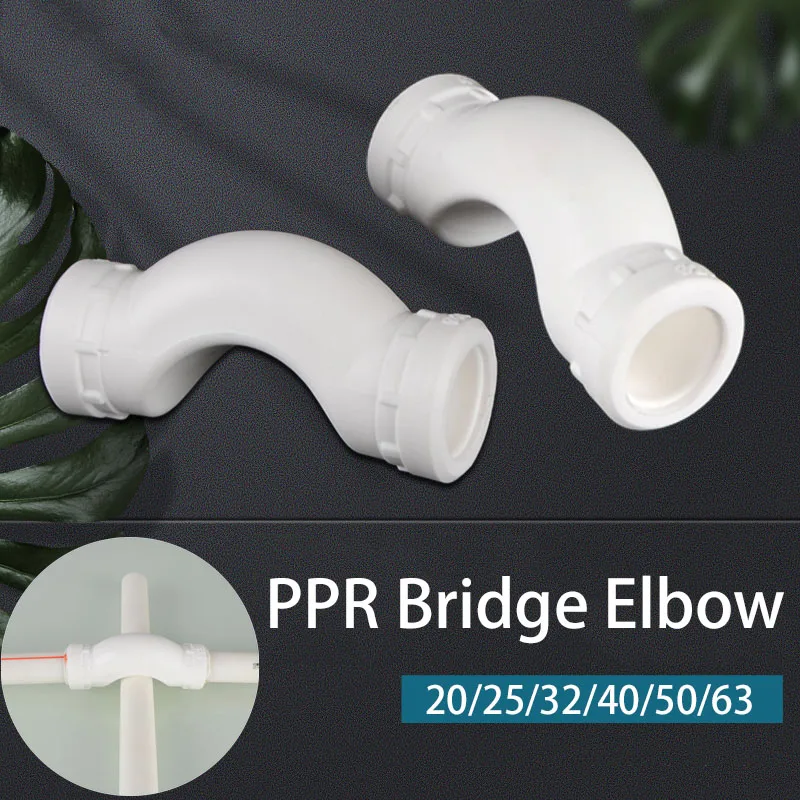 20/25/32/40/50/63mm PPR Bridge Elbow Connector Water Pipe Fittings Adapter Accessories Hot Melt Pipe Pipeline Laying Adjustment