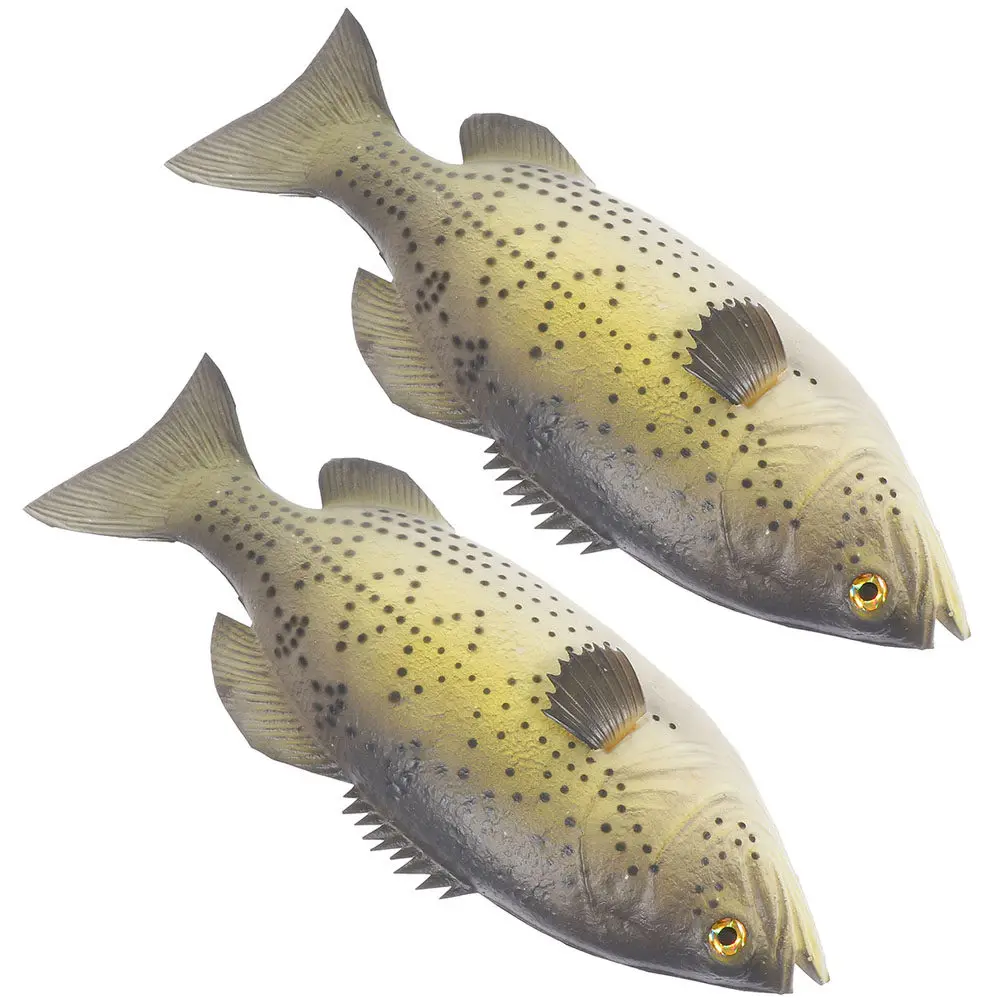 

2Pcs Realistic Simulation Fish PU Artificial Animal Decoration Home Room Nursery Vivid Fish Sculpture for Education and Gift
