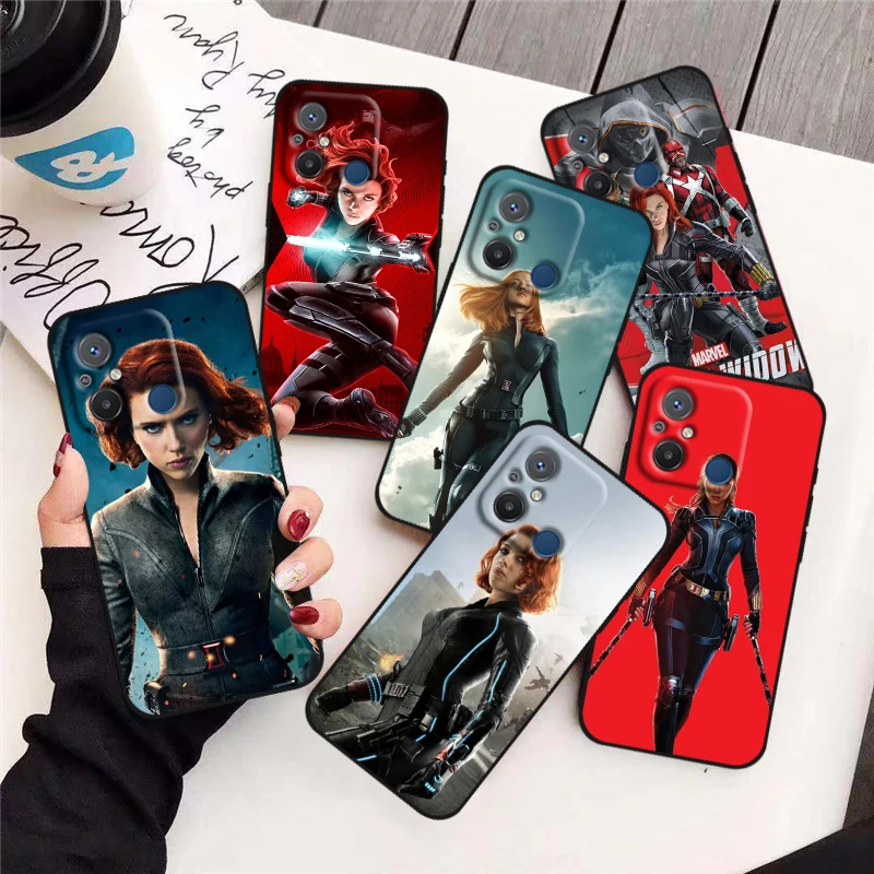 Black Widow Marvel Cool For Xiaomi Redmi 12 12C 11 A1 Plus 10 10X 9T 9C 9C 8 7 6 4G 5G Silicone Soft Black Phone Case Fundas