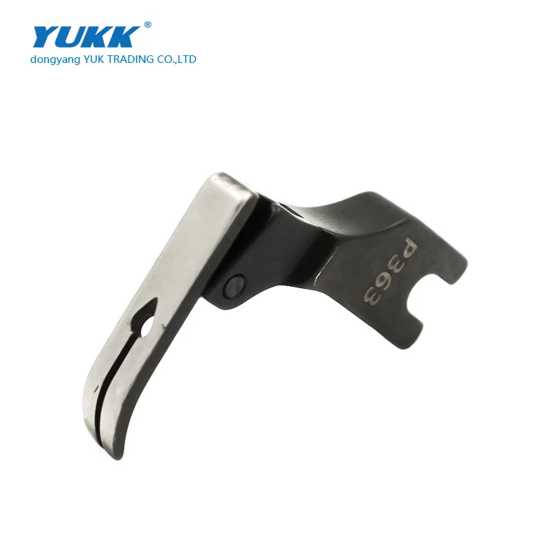 P363 Industrial Sewing Machine Accessory Black Titanium Steel ZIPPER Presser Foot Anti-Static Feature For Apparel Production