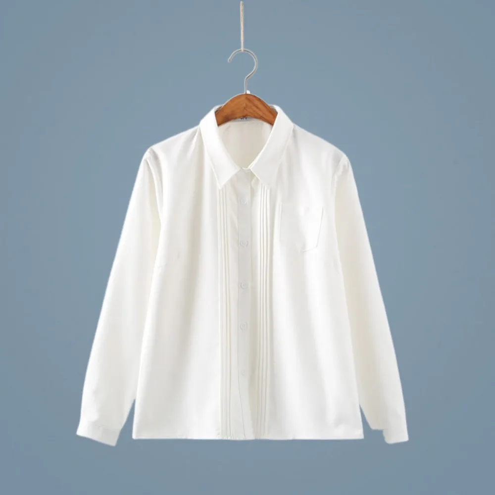 

White Blouse Long Sleeve School Uniform Casual White Shirt White Shirt Student JK Uniform Dream Island College Style