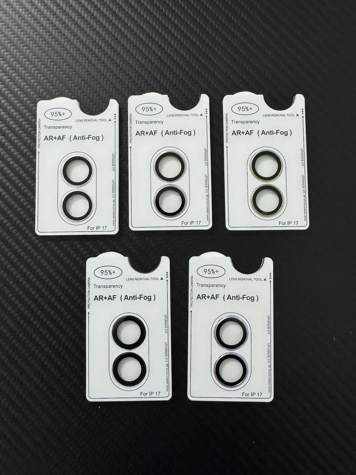 طبقة حماية من الزجاج المقسى لهاتف Apple iPhone 17 للكاميرا الخلفية اللون الأصلي أسود فضي فاتح أرجواني أزرق أخضر