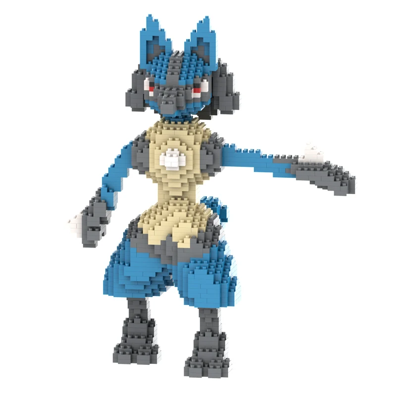 Blocs de construction de la série Pokemon, Lucario Marowak Cubone Piakchu Gyarados Piplup Charizard, modèle à assembler, Mini figurine en brique, jouets