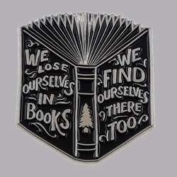 Books Enamel Pin Vintage Brooch Pines Lapel Pins Badge on Backpack Clothing Accessories Metal Jewelry Friends Gifts