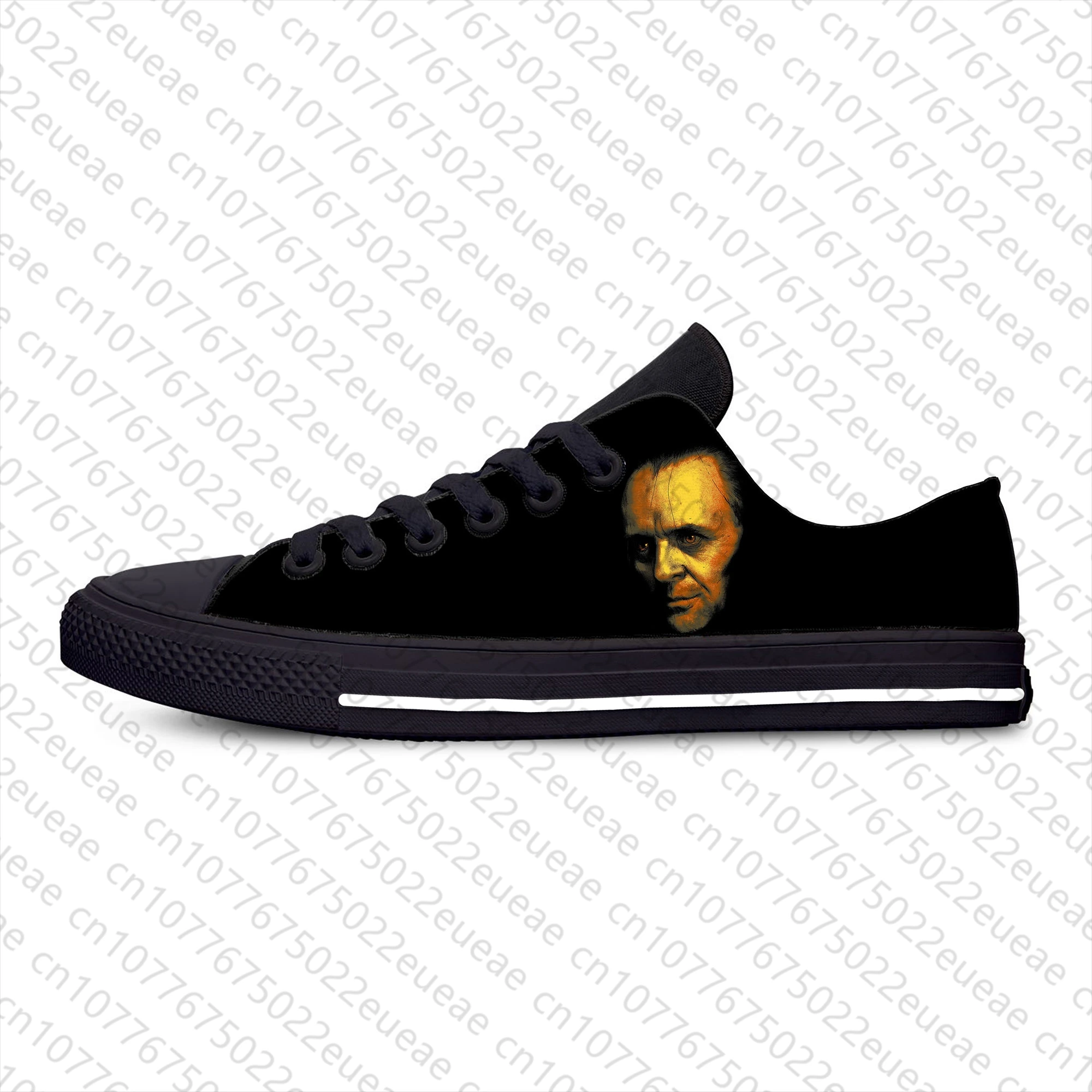 Zapatillas de Tela con estampado 3D para hombre y mujer, zapatos informales de terror, zapatillas ligeras y transpirables, The Silence of The Lambs, Hannibal Lecter