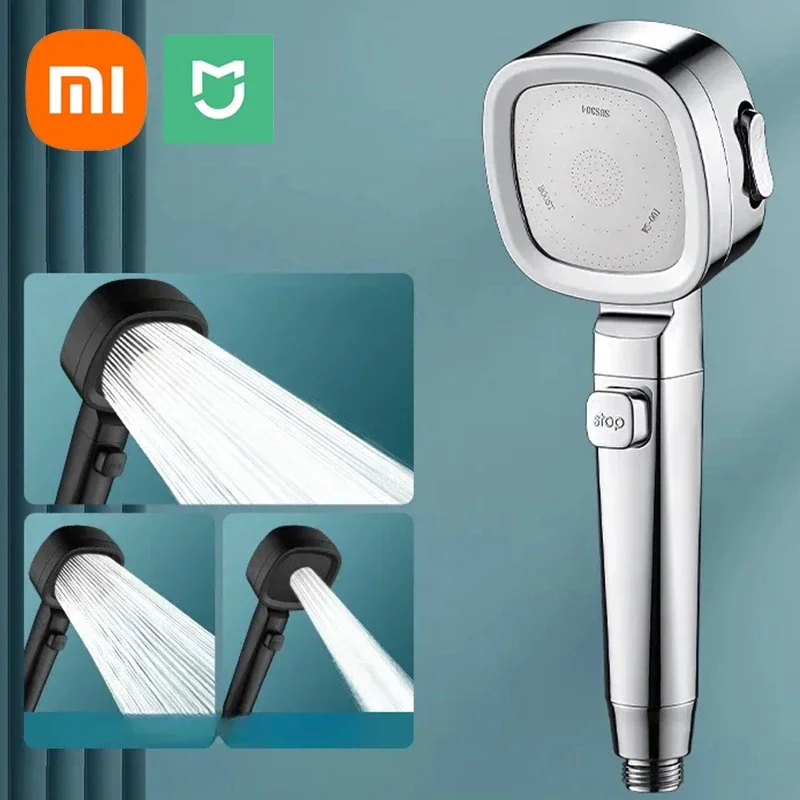 Xiaomi Shower Booster Showerhead Powerful Booster 3 modes Adjustable Shower Head Bathroom Water Head Rain Mijia Home Shower Set