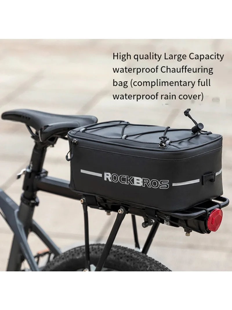 AliExpress MTB Bike Pannier Bag Bicycle Rear Rack Bag 8L Large Capacity Bike Rack Bag Waterproof Bicycle Panniers with Rain Cover