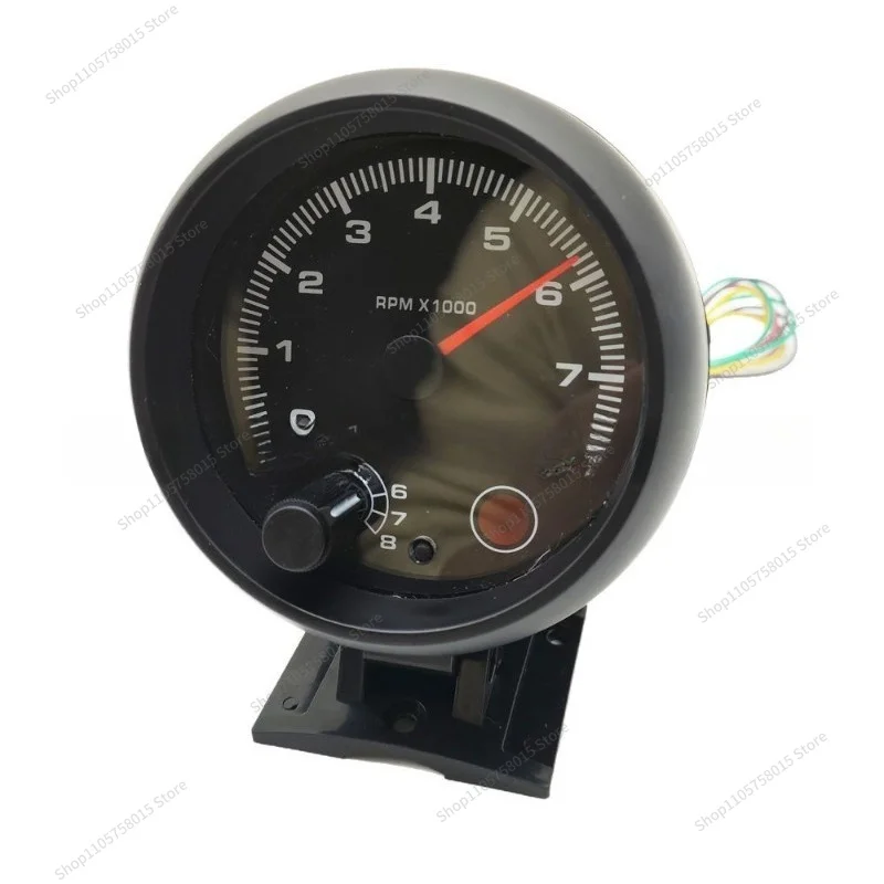 For Car Modification Instrument 12V Automotive General Blue Light Tachometer, Car Modification Tachometer