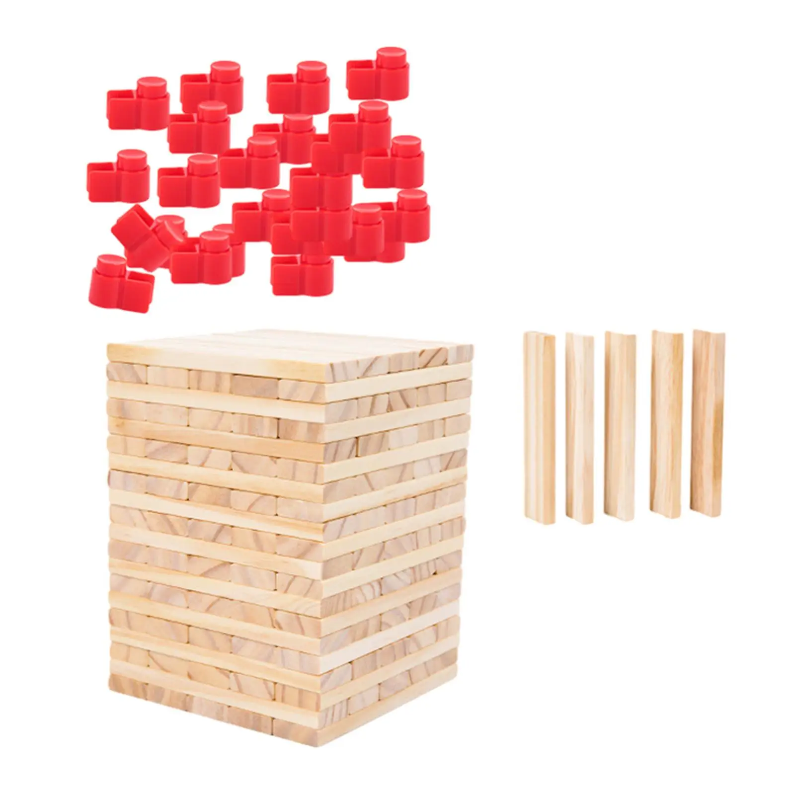 100x juegos de apilamiento de madera, Kits de construcción DIY, rompecabezas educativos de Aprendizaje Temprano, juegos de mesa para fiestas de Año Nuevo, niños y adultos