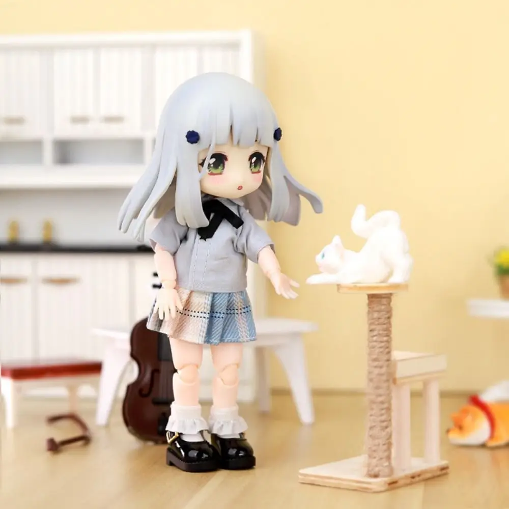 

JK Ob11 Doll Uniform Clothing Striped Japanese Style Ob11 Uniform Shorts Skirt Cute Vintage Doll Vintage Maid Dress Gift