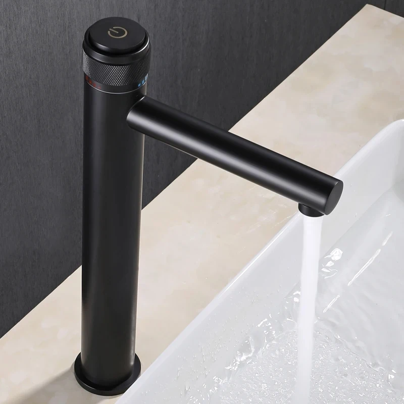 

Bathroom Faucet Brass Bathroom Wash Basin Taps Cold And Hot Mixer Sink Tap Single Handle Deck Mounted Black
