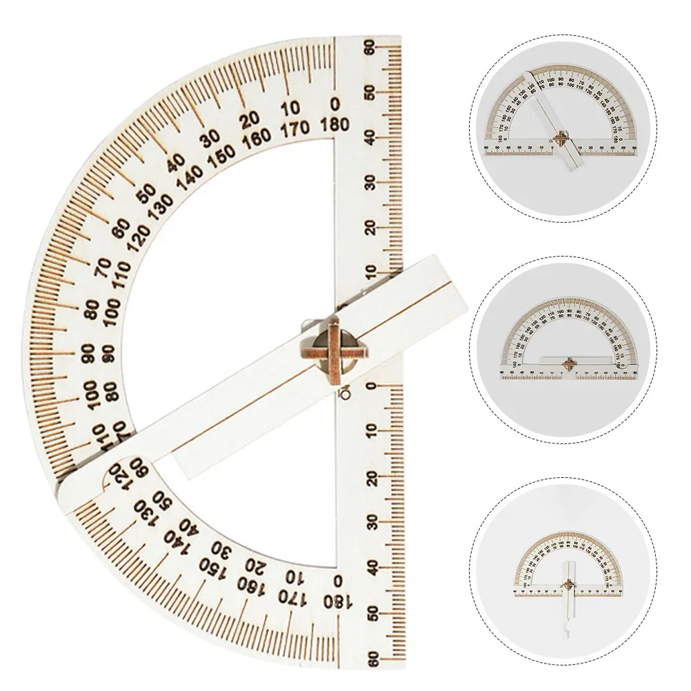 4Pcs Wood Angle Protractor Set DIY Educational Woodworking Kit for Materials and Creative Learning Projects
