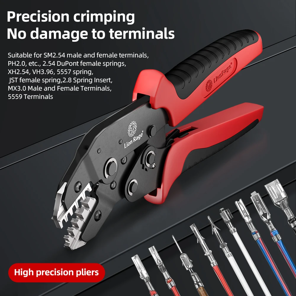 Crimping Mine Tools For PH2.0/XH2.54/2.8/3.0/3.96/KF2510/JST Terminal SN-58BS Pro 0.08-1.5mm²/AWG28-16 Wire Ratcheting Pliers