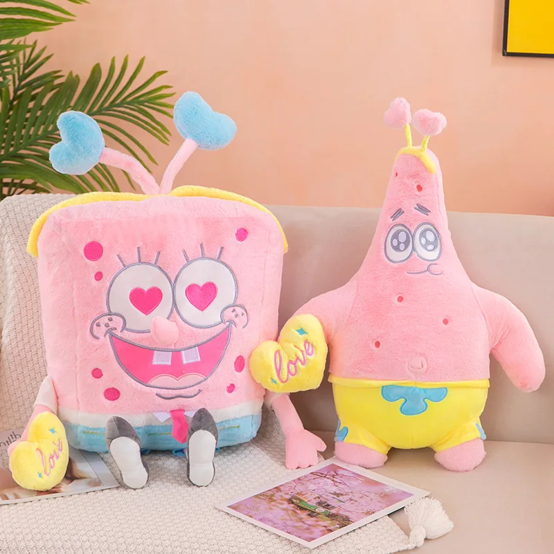 40cm Spongebob Squarepants Patrick Star Pink Kawaii Cartoon Cosplay Stuffed Plush Toys Doll Birthday Gift For Kids Girls Boys