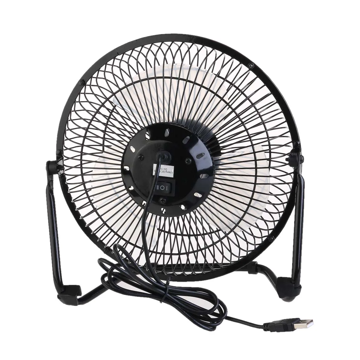 

8 Inch 2-Mode Adjustable 360 Degree Rotating Usb Powered Mini Metal Fan For Laptop Computer Car Use Black Durable