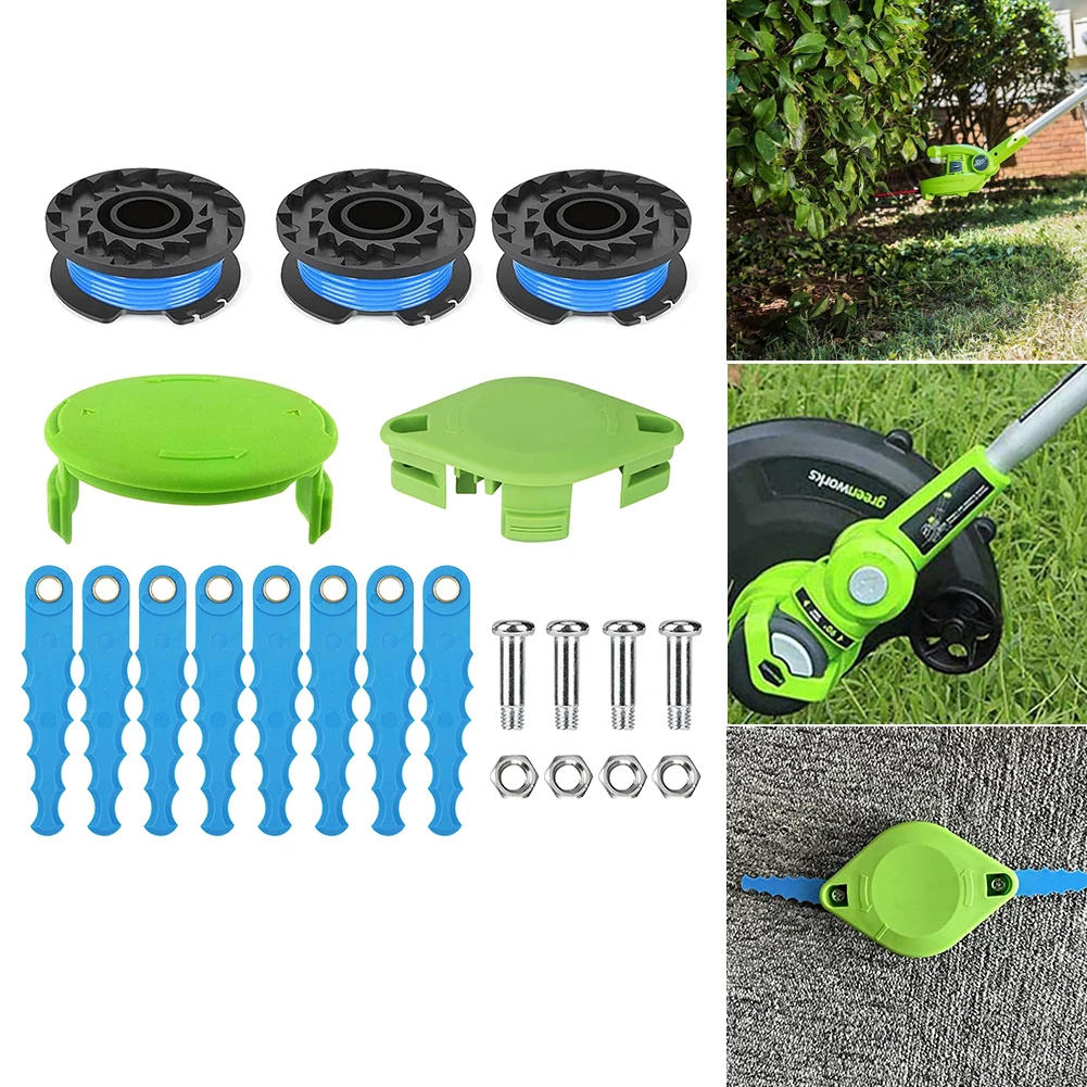 For Greenworks Trimmer Blade FIXED DUAL BLADES High Quality New Single Line Blades Trimmer Line Line Cap Blades