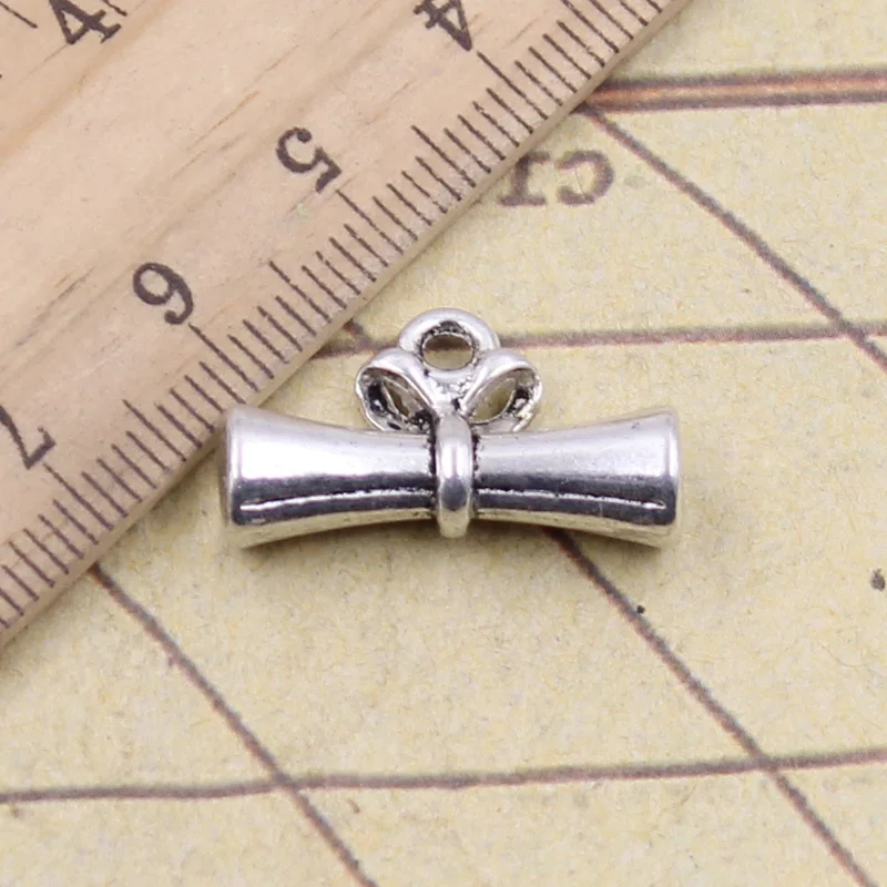 10pcs Charms Graduate Diploma Degree 22x13mm Tibetan Pendants Crafts Making Findings Handmade Antique DIY Jewelry