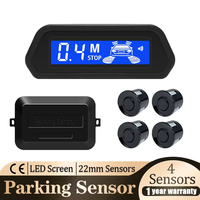 Car Parking Sensor Kit With Auto Parktronic Reverse LED Monitor 4 Sensors Radar Detector System Backlight Display