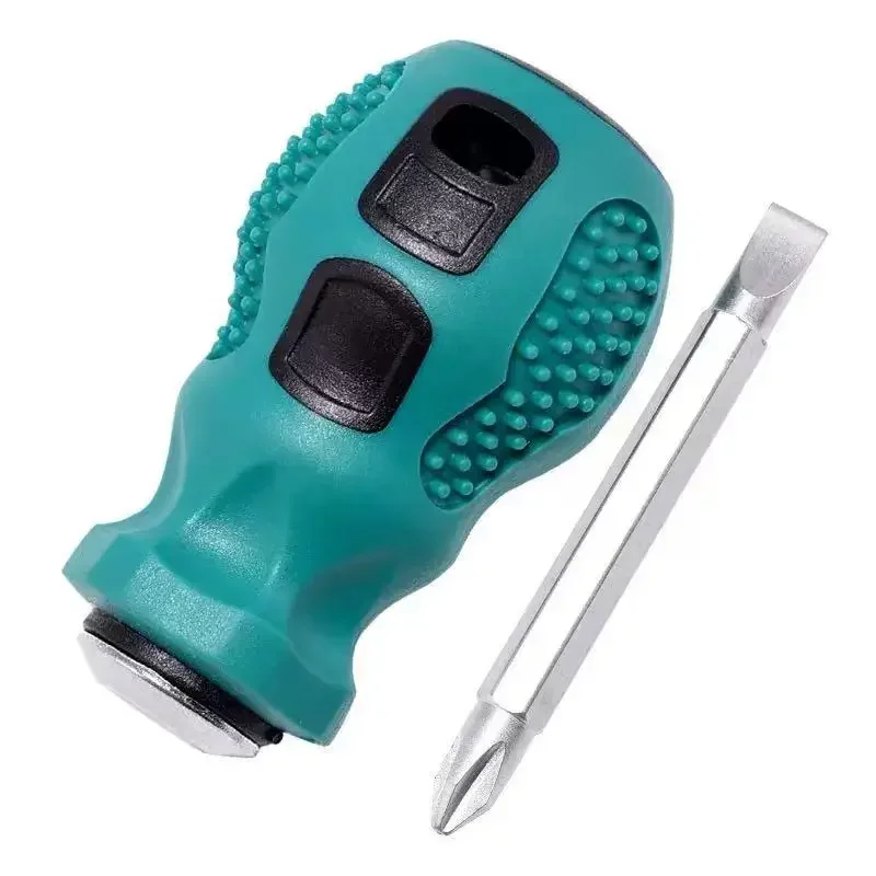 1Pc Mini Screwdriver Magnetic Phillips Slotted Screwdriver Set Short Shank Cross Slot Bits Screw Driver Repair Hand Tools Set